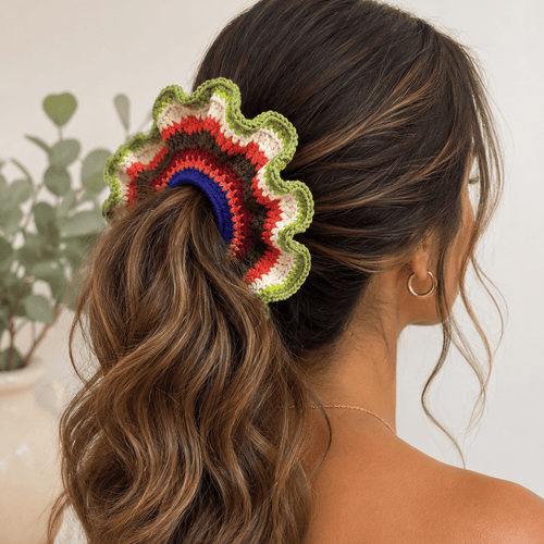 Crochet Scrunchie Big - Zul Luz