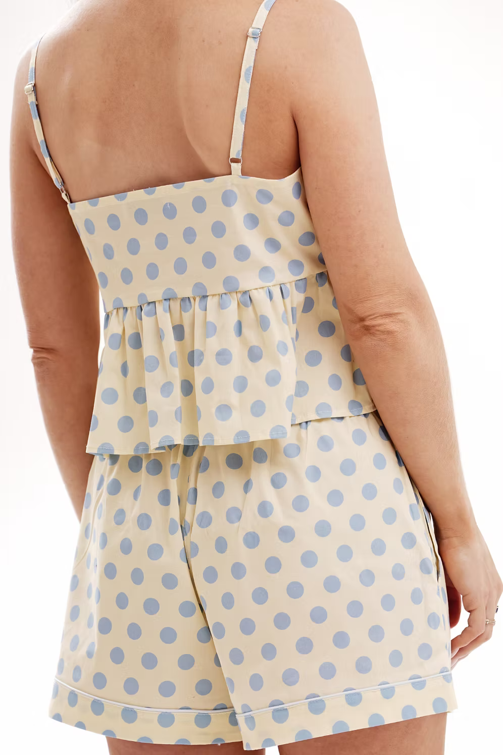 Spaghetti Strap Pajama Set "Entre Puntos" – Top & Shorts