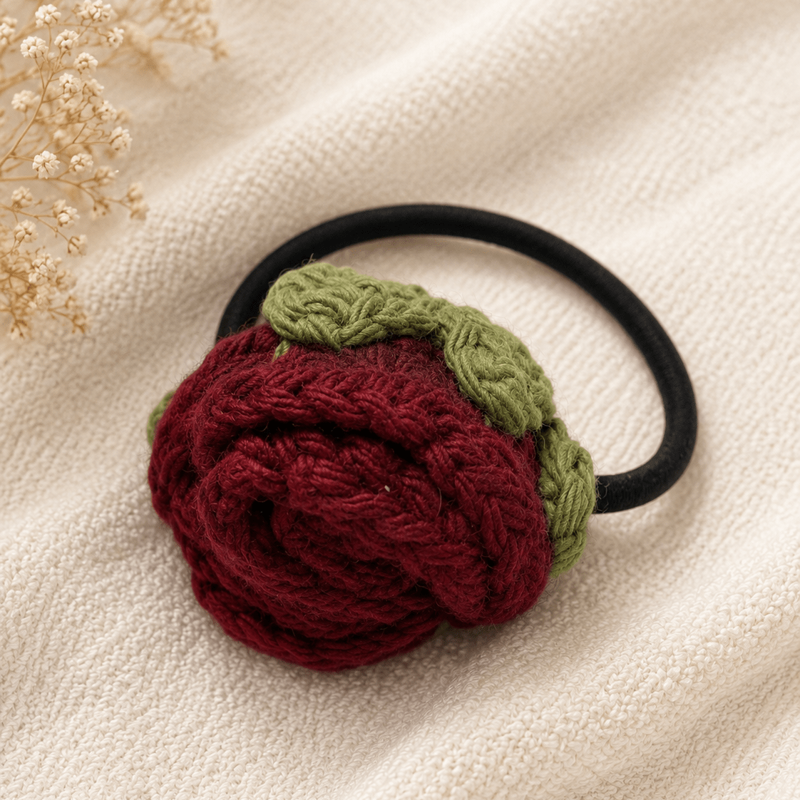 Handmade Crochet Flower Scrunchie - Zul Luz