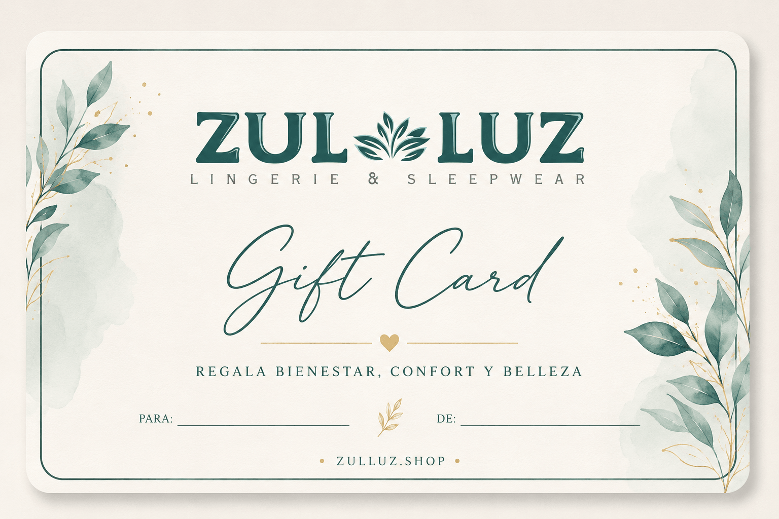 Zul Luz Gift Card - Zul Luz